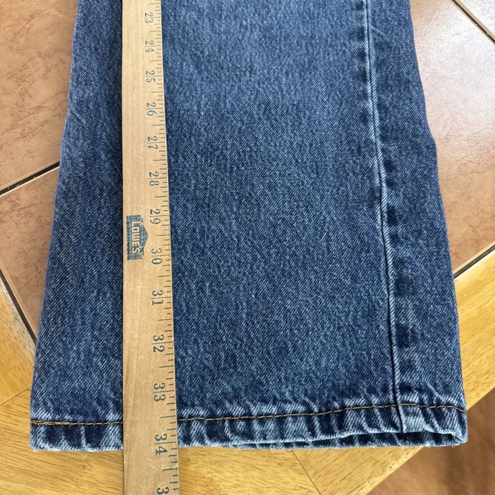 Levi's 565 Jeans Mens Sz 36 x 34 Blue Relaxed Fit Straight Denim Dark Wash - Picture 10 of 11